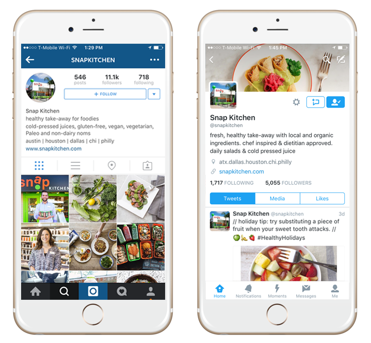 iPhone 6 - Snap Kitchen Instagram & Twitter