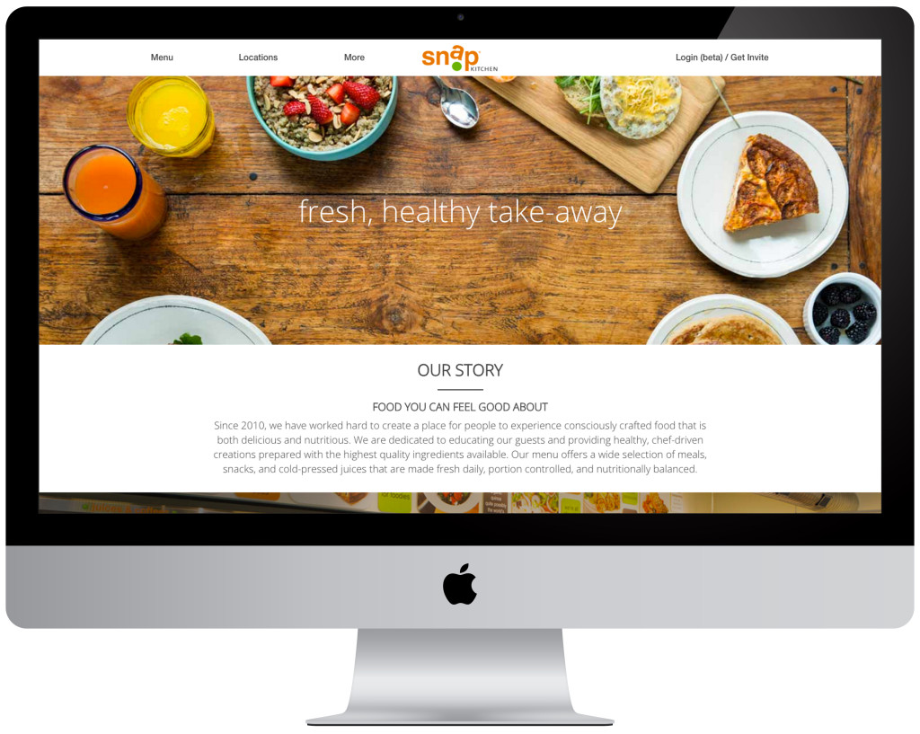 imac - Snap Kitchen Website